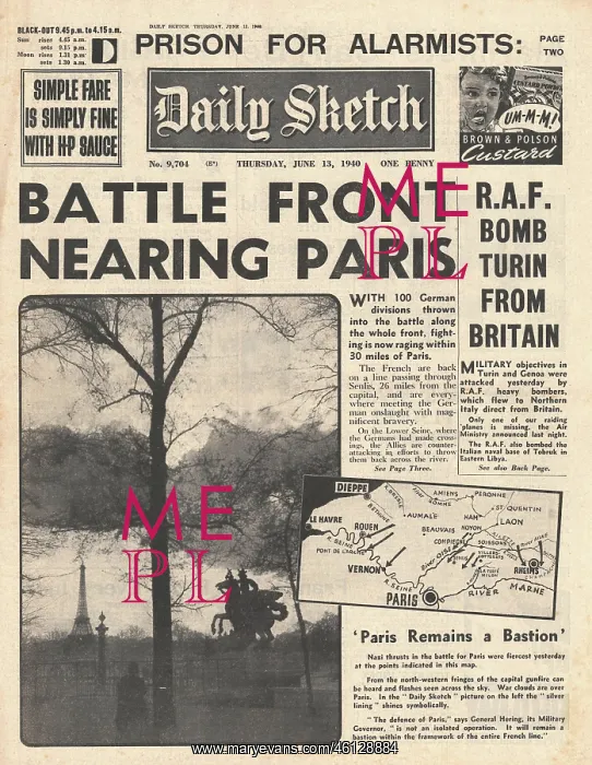 : German forces held 15 miles from Paris : German forces held 15 miles from Paris