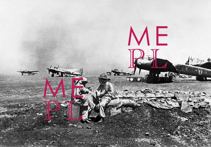 : German Frontline Airstrip in Africa : German Frontline Airstrip in Africa