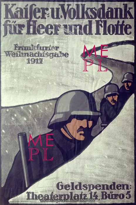 : German fundraising poster, WW1 : German fundraising poster, WW1
