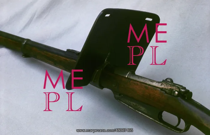 : German Gewehr 88 rifle with face guard : German Gewehr 88 rifle with face guard