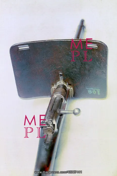 : German Gewehr 88 rifle with face guard : German Gewehr 88 rifle with face guard