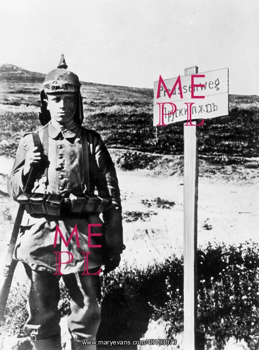 : German guard on the Eastern front, 1914 : German guard on the Eastern front, 1914
