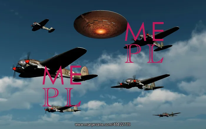 : German Heinkel bombers being buzzed by a UFO : German Heinkel bombers being buzzed by a UFO