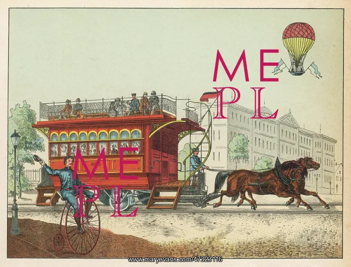 : German Horse Tram - circa 1880 : German Horse Tram - circa 1880