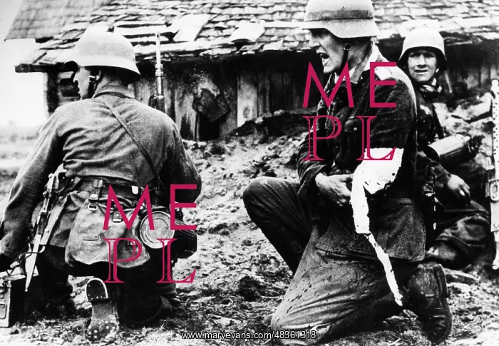 : German infantry during a battle on the Eastern Front, 1941 : German infantry during a battle on the Eastern Front, 1941