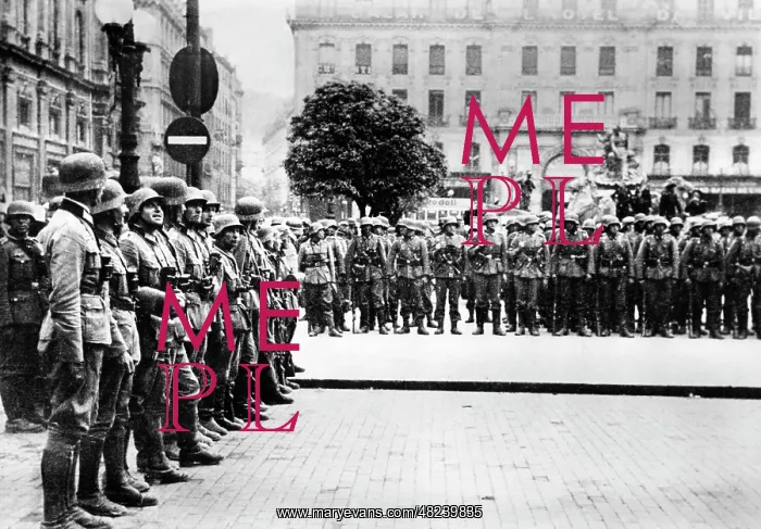 : German Infantry in Lyon, 1940 : German Infantry in Lyon, 1940