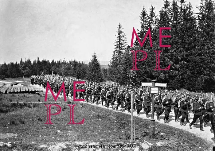 : German Infantry on maneuvers, 1899 : German Infantry on maneuvers, 1899