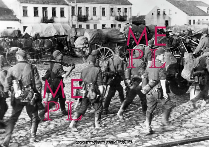 : German infantry marching on the Eastern Front, 1941 : German infantry marching on the Eastern Front, 1941