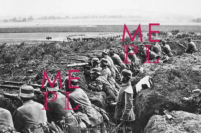  : German Infantry in a trench during WW1