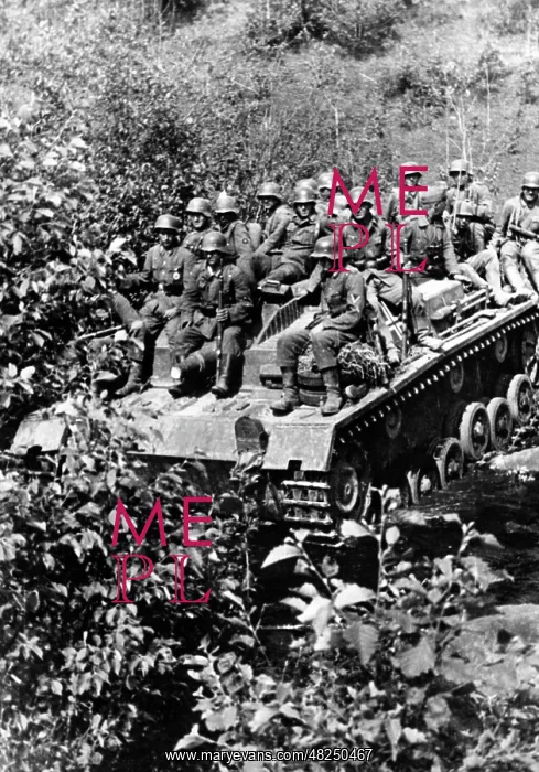 : German infantrymen on an assault gun on the Eastern Front : German infantrymen on an assault gun on the Eastern Front
