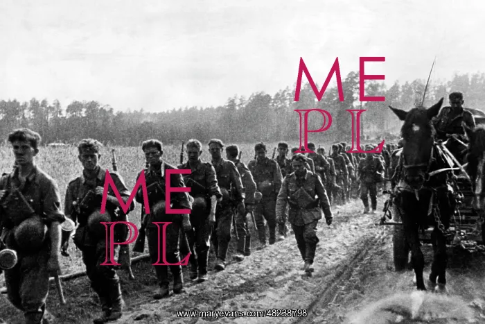 : German infantrymen on the march on the Eastern Front, 1941 : German infantrymen on the march on the Eastern Front, 1941