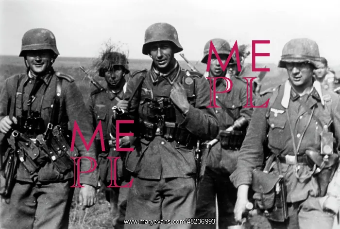: German infantrymen march at the southern sector of the : German infantrymen march at the southern sector of the