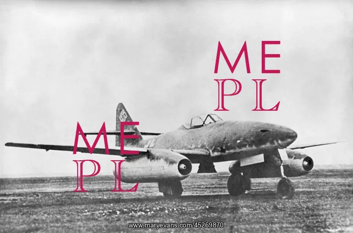 : German jet-propelled plane Messerschmitt Me 262A : German jet-propelled plane Messerschmitt Me 262A