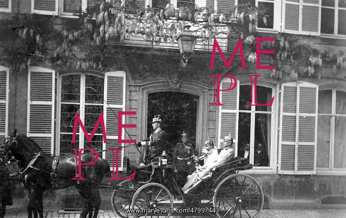 : German Kaiser Wilhelm II visiting the commanding General : German Kaiser Wilhelm II visiting the commanding General