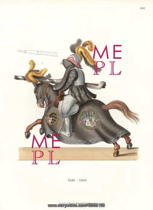 : German knight in jousting armor, 16th century : German knight in jousting armor, 16th century