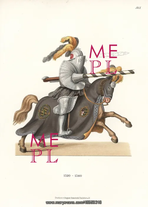 : German knight in jousting armor, 16th century : German knight in jousting armor, 16th century
