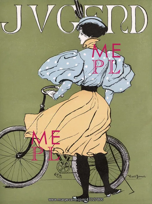 : German Lady Cyclist 1896 : German Lady Cyclist 1896
