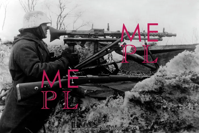 : German machine gun - Eastern Front, 1942 : German machine gun - Eastern Front, 1942