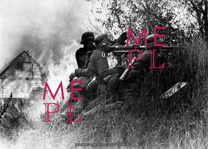 : German machine gun position during the fighting around the : German machine gun position during the fighting around the