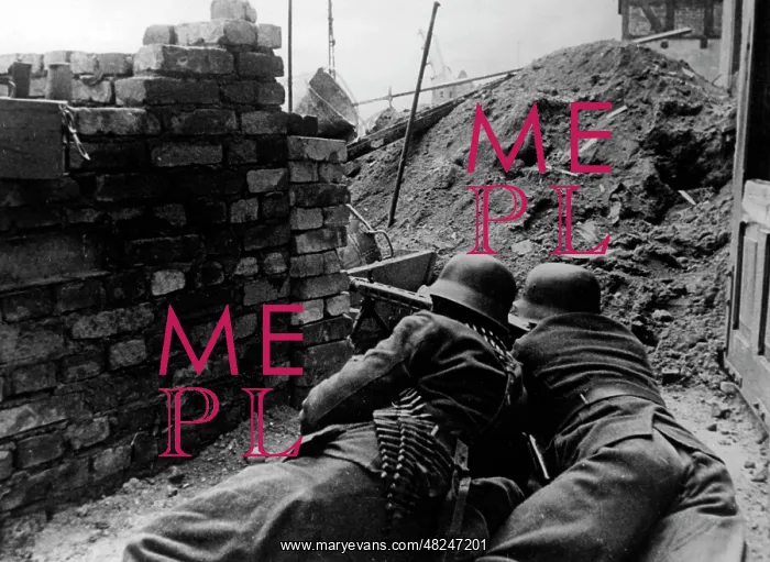 : German machine gun position during the fights at the : German machine gun position during the fights at the