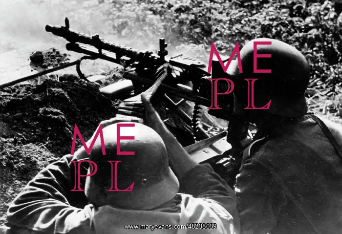 : German machine gun position at Smolensk, 1941 : German machine gun position at Smolensk, 1941