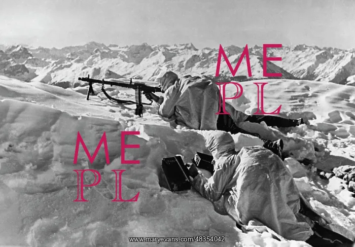 : German machine gunner in the Caucasus, 1942 : German machine gunner in the Caucasus, 1942