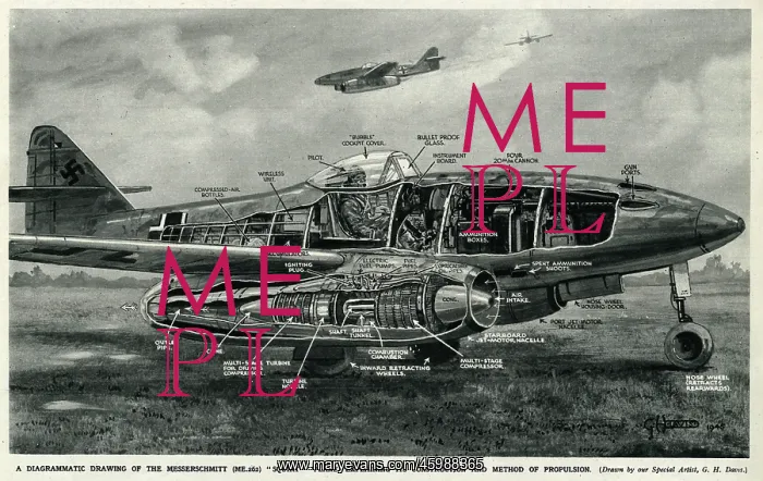 : German ME262 Squirt Plane by G. H. Davis : German ME262 Squirt Plane by G. H. Davis