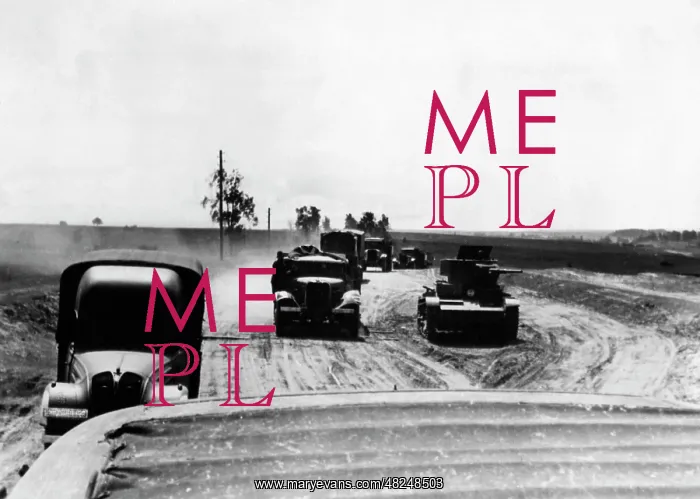 : German mechanized troops march on the Eastern Front, 1941 : German mechanized troops march on the Eastern Front, 1941