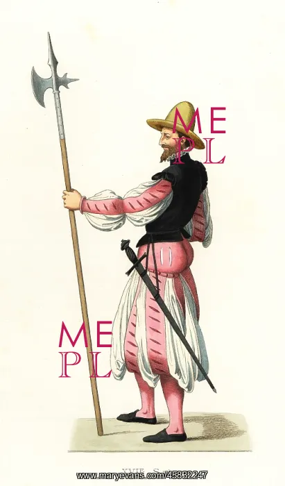 : German mercenary soldier, 16th century : German mercenary soldier, 16th century