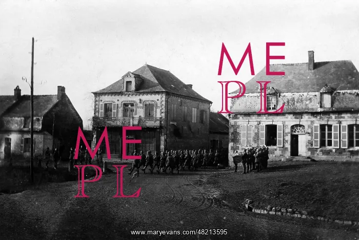 : German military troop parade on the Western Front during the : German military troop parade on the Western Front during the