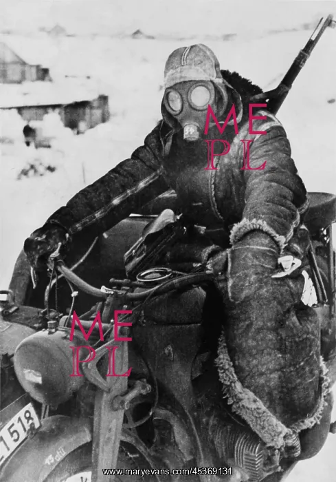 : German motorcycle on the Soviet (Russian) Eastern : German motorcycle on the Soviet (Russian) Eastern