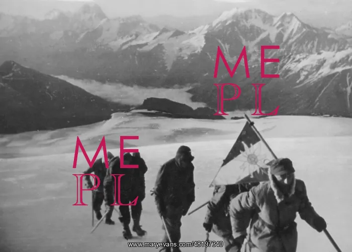 : German mountain troops during the ascent to Elburn, 1942 : German mountain troops during the ascent to Elburn, 1942
