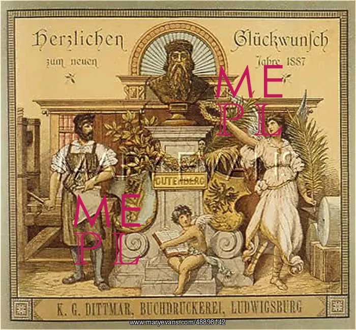 : GERMAN NEW YEAR CARD : GERMAN NEW YEAR CARD