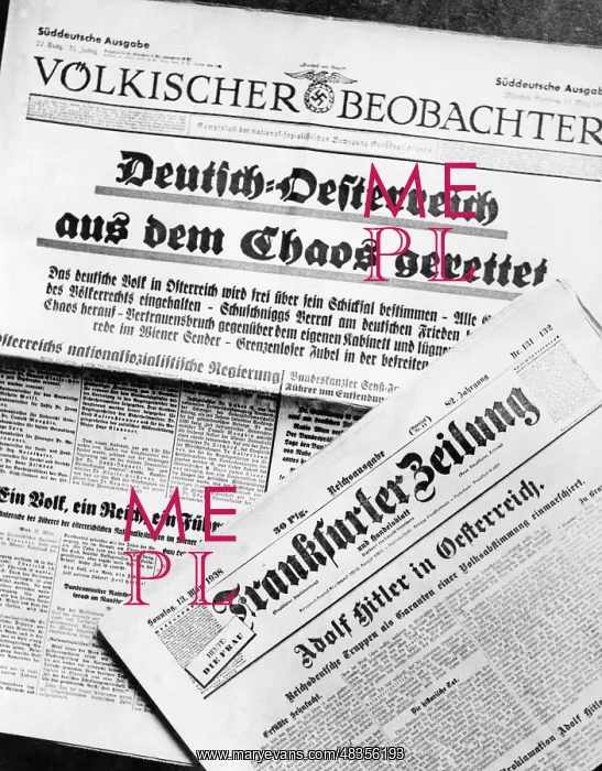 : German newspapers about the Anschluss of Austria, 1938 : German newspapers about the Anschluss of Austria, 1938