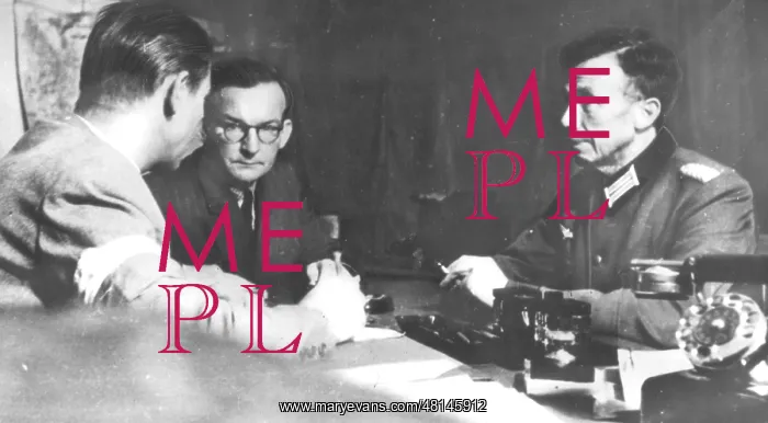 : German officer is interrogated by Poles during the uprising : German officer is interrogated by Poles during the uprising