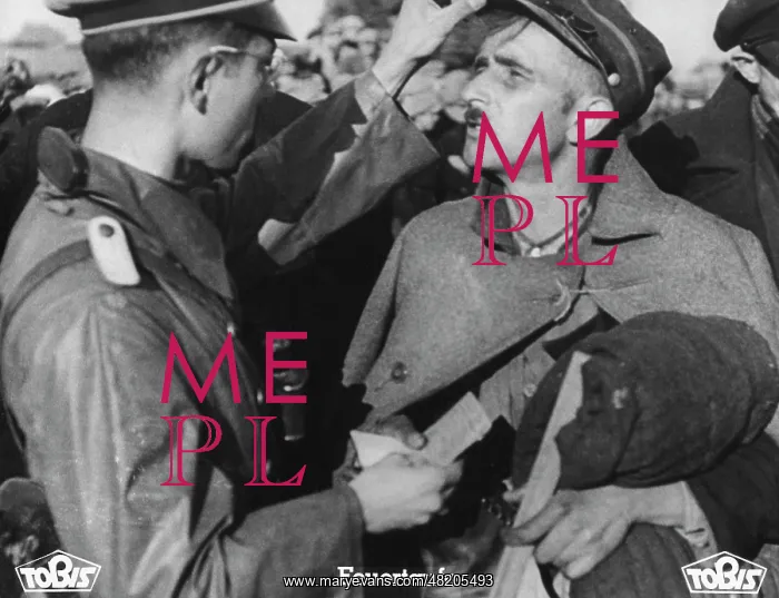 : A German officer with a Polish prisoner : A German officer with a Polish prisoner