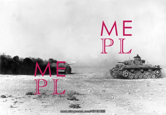 : German Panzer III during fighting in the desert, 1942 : German Panzer III during fighting in the desert, 1942