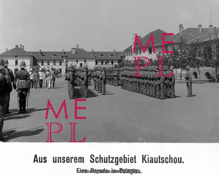 : German parade in Tsingtao, 1911 : German parade in Tsingtao, 1911