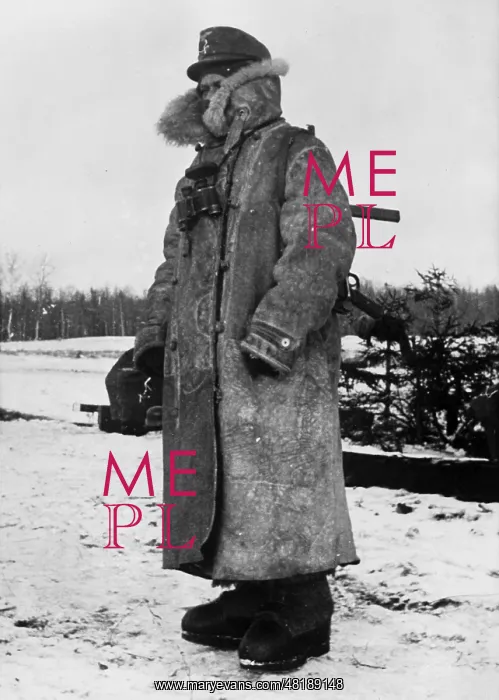 : German paratrooper on guard on the Eastern front, 1942 : German paratrooper on guard on the Eastern front, 1942