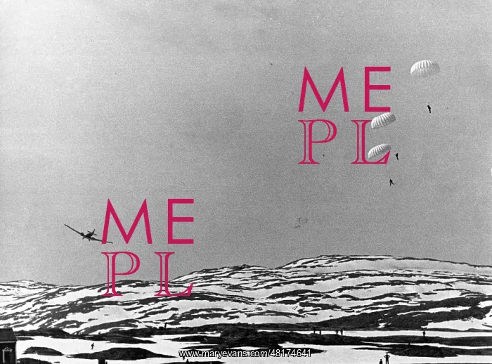: German paratroopers land in Narvik, 1940 : German paratroopers land in Narvik, 1940