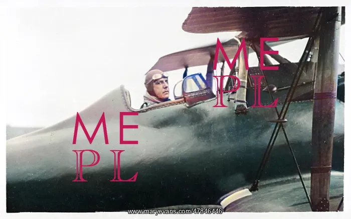  : German pilot in a biplane