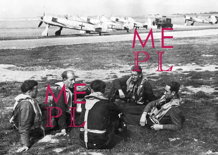 : German Pilots On Standby, 1943 : German Pilots On Standby, 1943