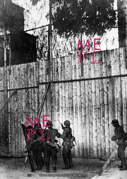 : German pioneers remove a border fortification, 1941 : German pioneers remove a border fortification, 1941