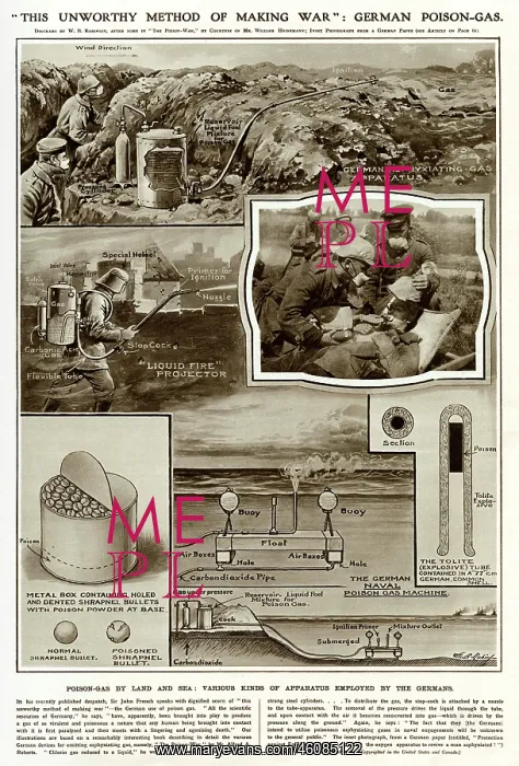 : German poison- gas 1915 : German poison- gas 1915