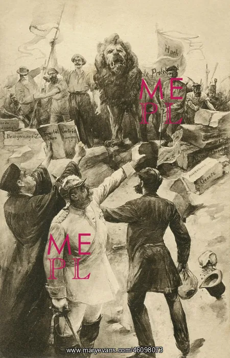  : German political cartoon, British under siege