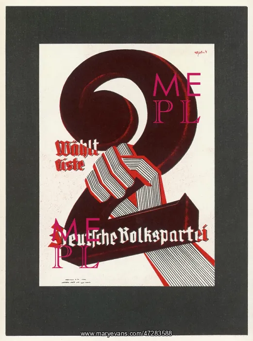 : GERMAN POSTER 1924 : GERMAN POSTER 1924