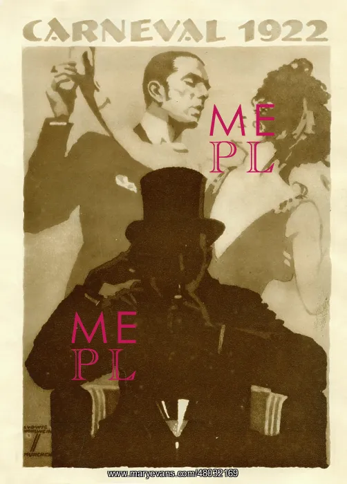 : A German poster advertisement for a carnival in 1922 : A German poster advertisement for a carnival in 1922