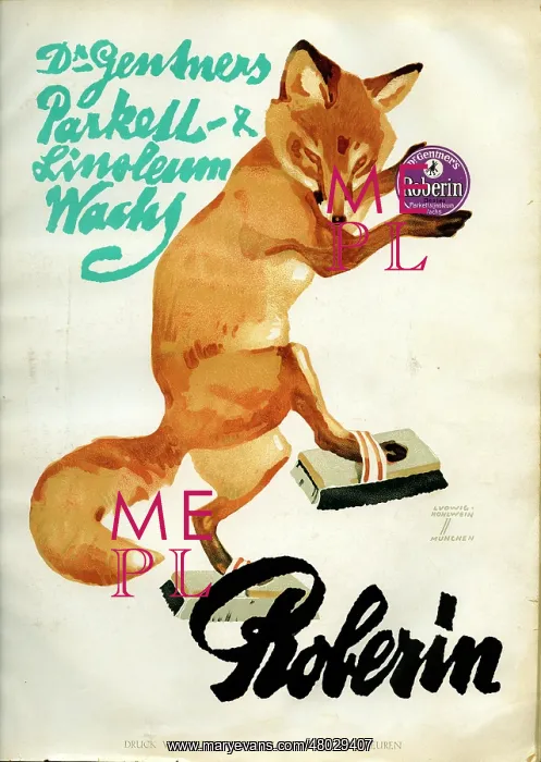 : A German poster advertisement for a cleaning polish : A German poster advertisement for a cleaning polish