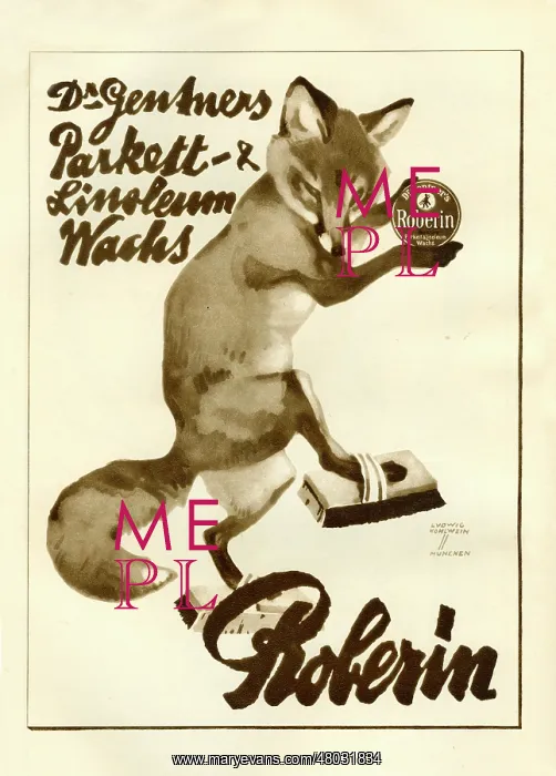 : A German poster advertisement for a cleaning polish : A German poster advertisement for a cleaning polish