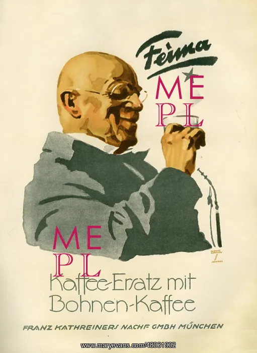 : A German poster advertising Feima coffee substitute : A German poster advertising Feima coffee substitute